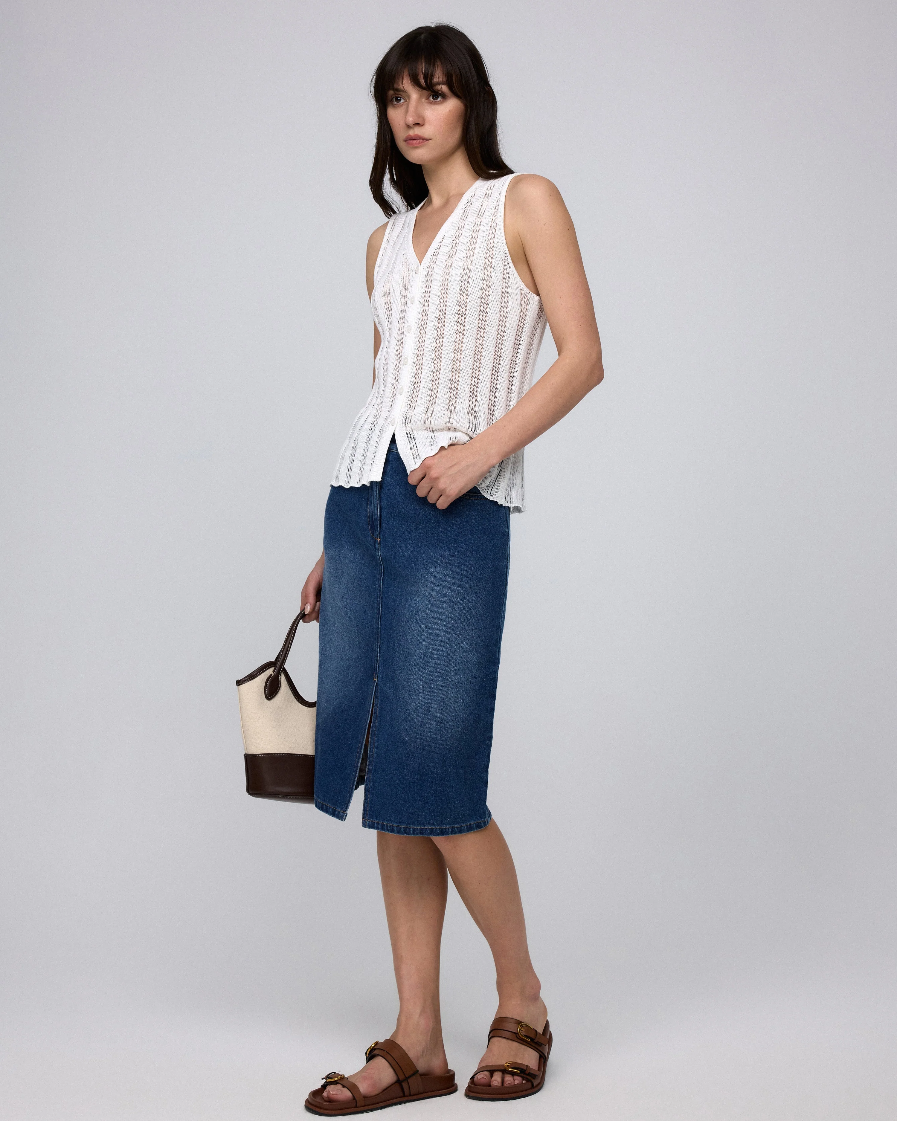 Denim Atelier Midi Skirt - Image 4