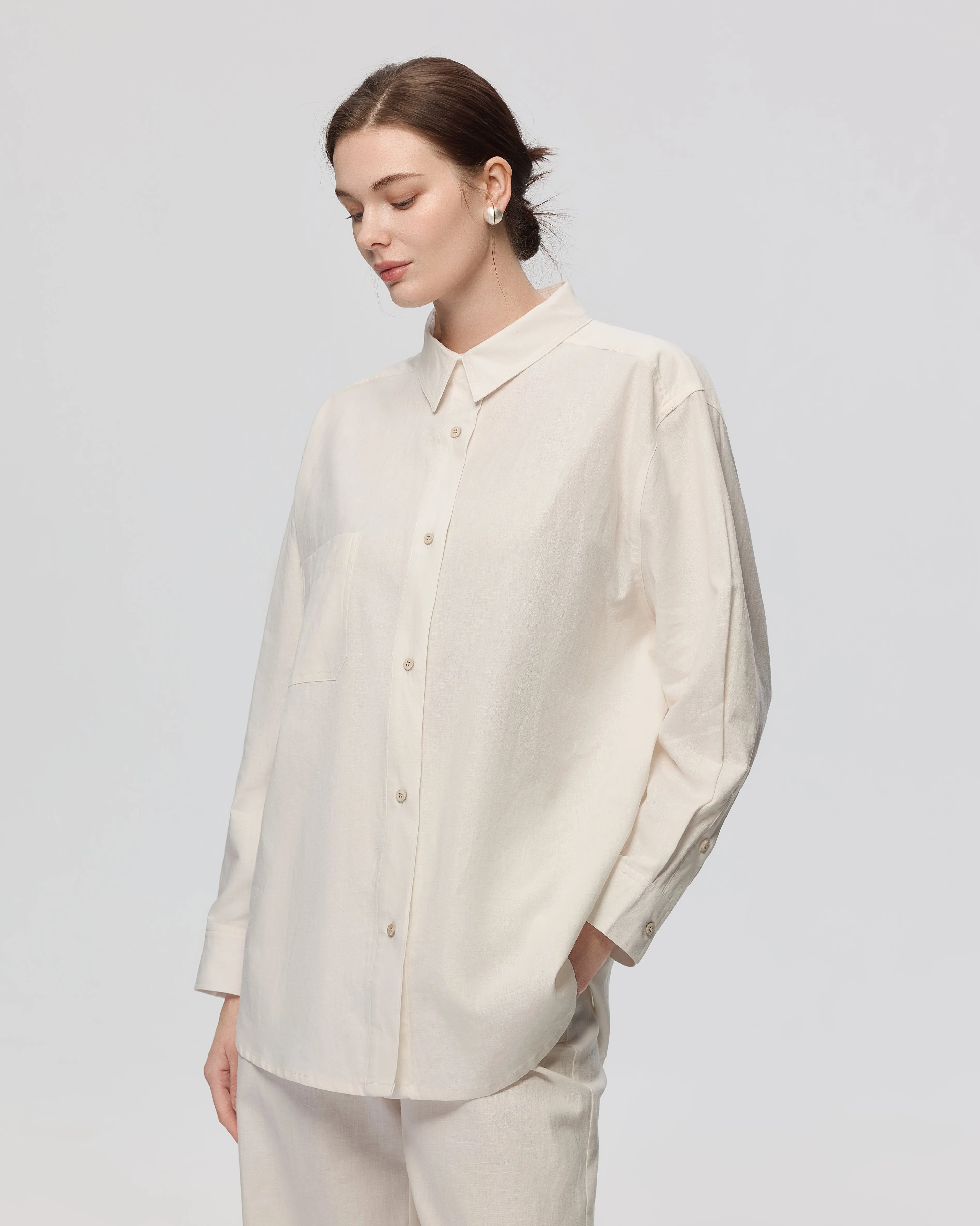 Lyricist Natural Oversized Shirt - Image 3